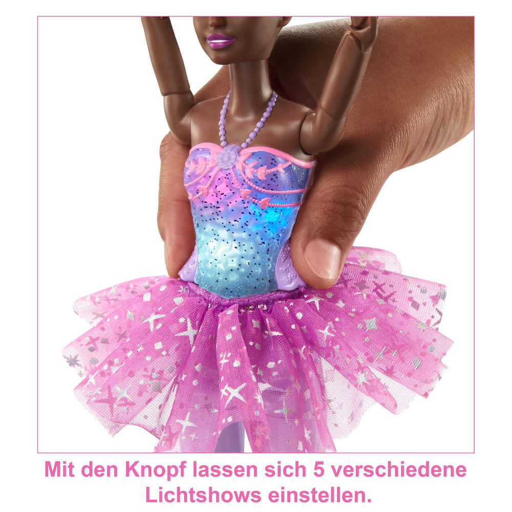 Barbie Dreamtopia Twinkle Lights Ballerina Doll wearing purple tutu for magical stage play