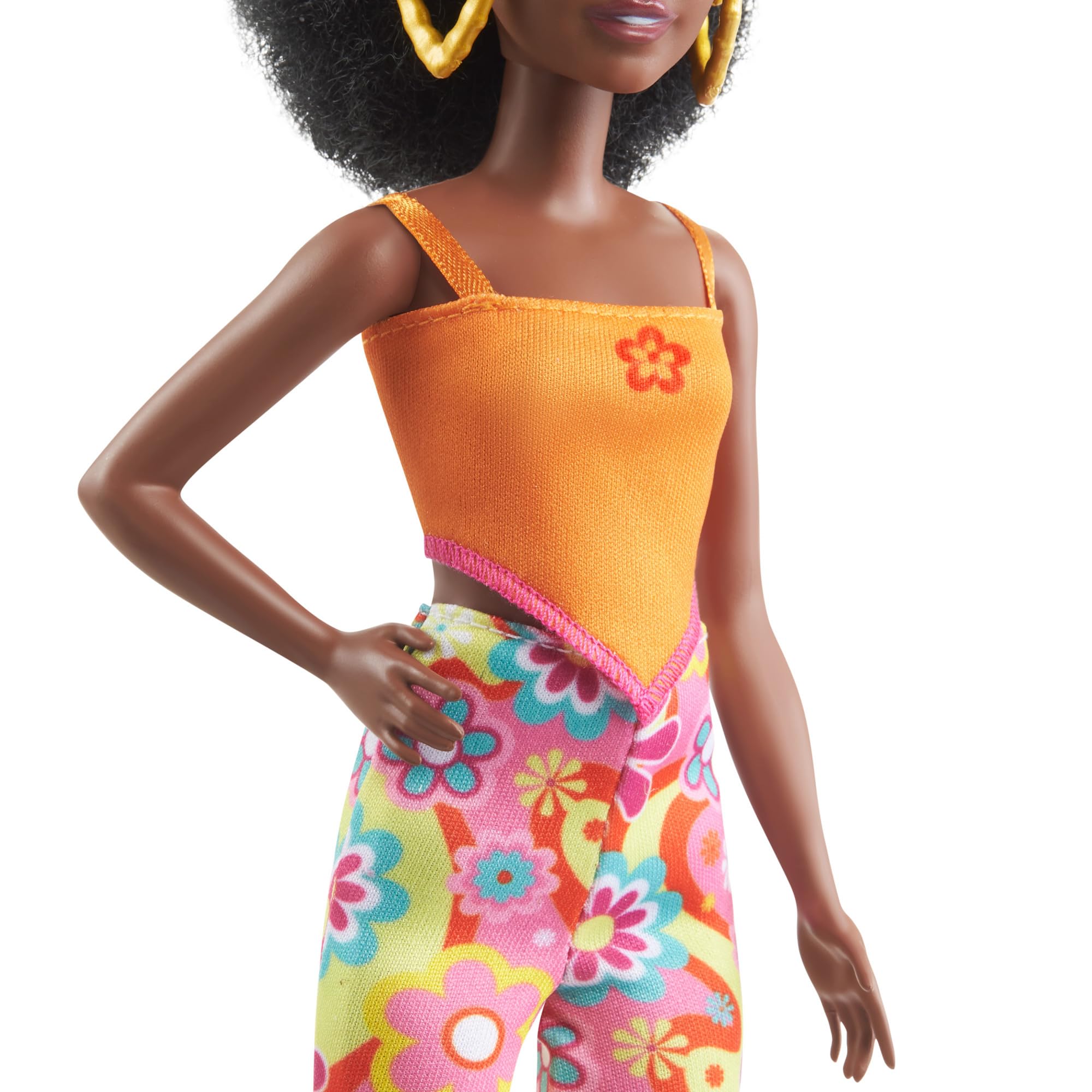Barbie Fashionistas 198 golden heart hoops add chic accessorizing.
