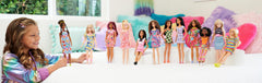 Barbie Fashionistas 198 orange satin top look, ideal for vibrant role-play.