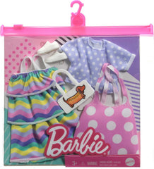 Barbie fashions 2-pack dog-graphic purse and sneakers support storytelling play.