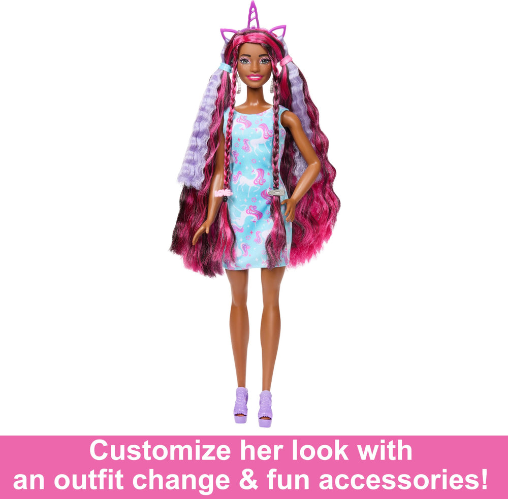 Barbie Fun & Fancy Hair unicorn headband with extensions for new styles