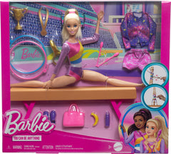 Barbie Gymnastics Doll with trophy and medal for post-routine storytelling moments.