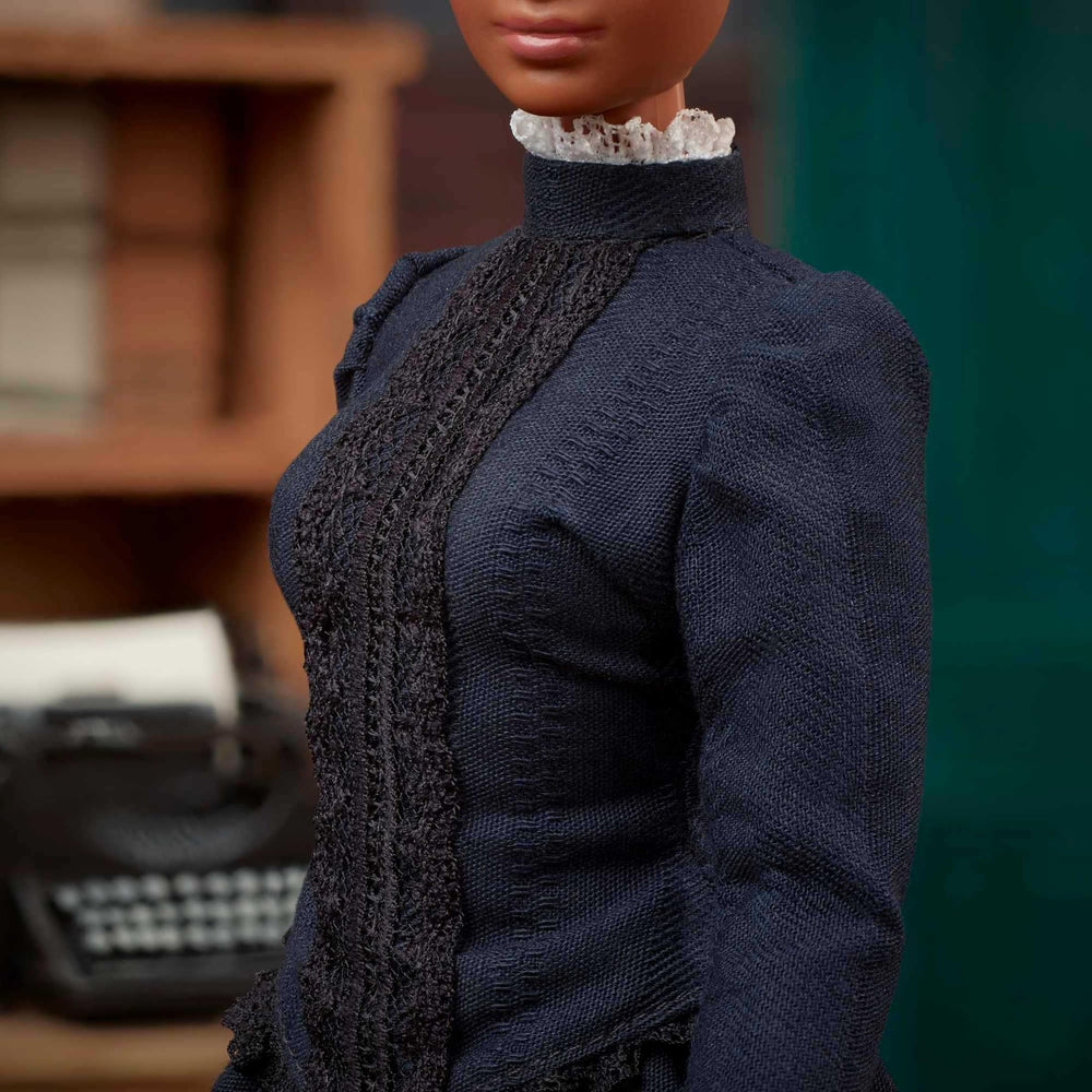 Barbie Ida B. Wells articulated figure offers poseable presentation options.