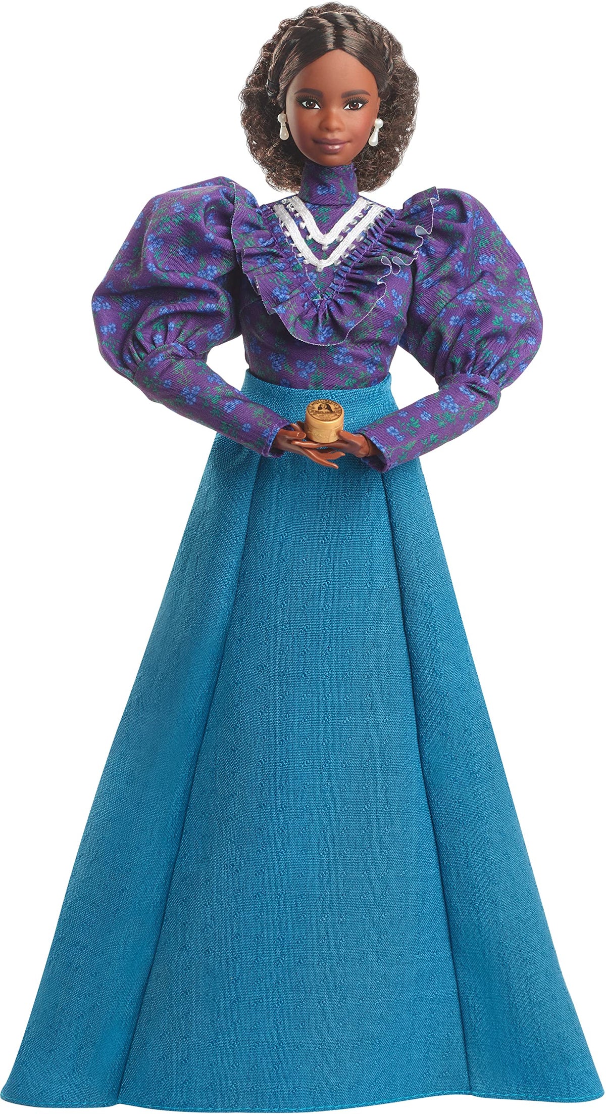 Barbie Inspiring Women Madam C.J. Walker doll in full-length skirt for display and gifting.