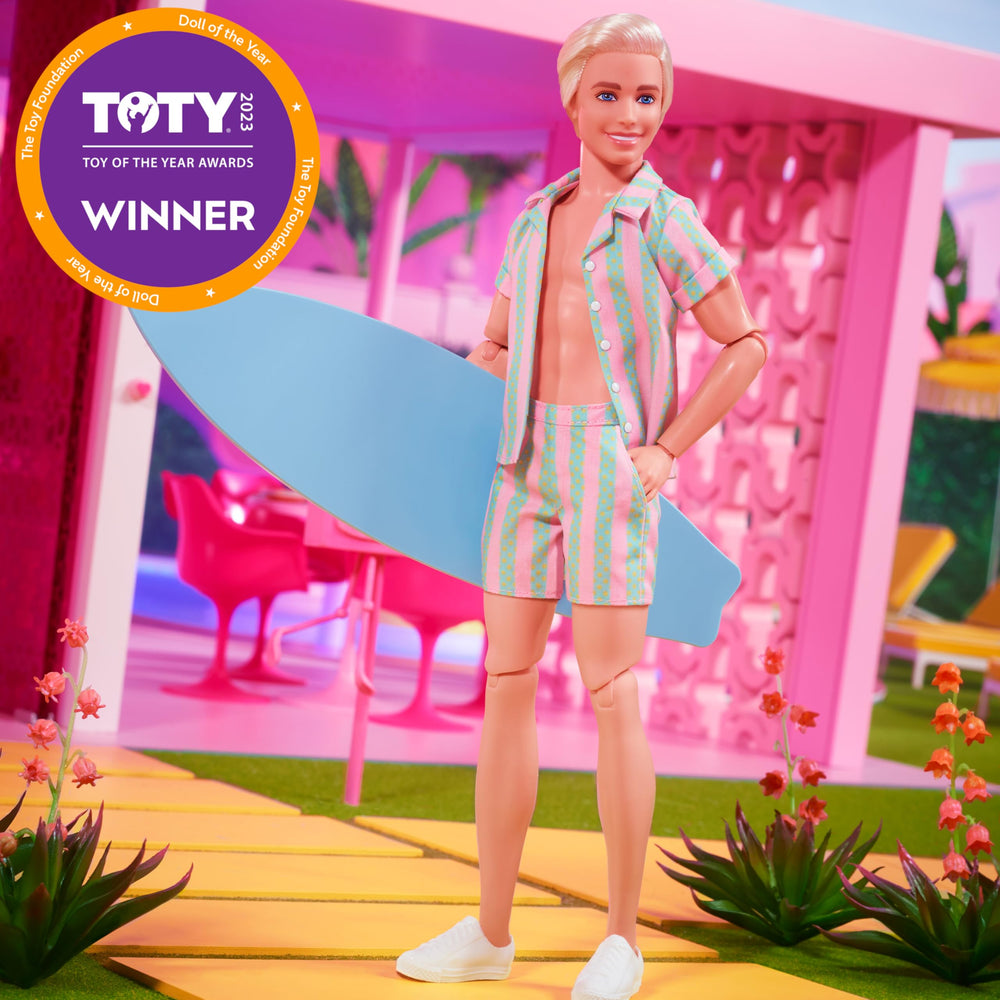 Ken's matching shorts with working pockets spark imaginative beach-themed storytelling