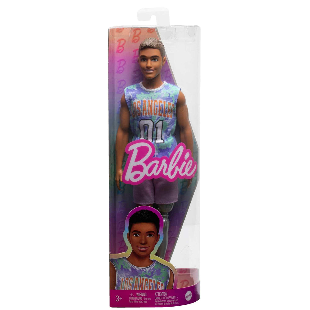Barbie Ken Fashionistas 212 brown hair adds a recognizable character to outfits.