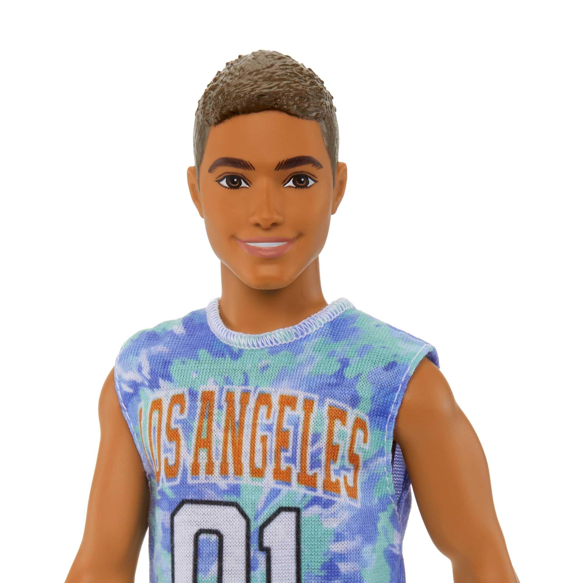 Barbie Ken Fashionistas 212 wearing lavender shorts supports versatile styling.