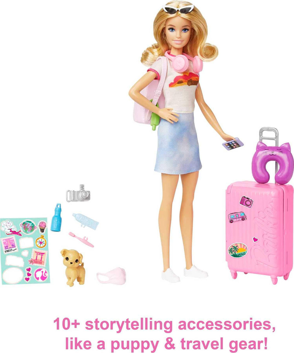 Barbie Malibu kitty-neck-pillow adds cozy comfort during pretend trips