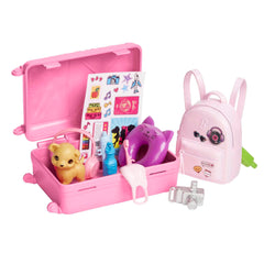 Barbie Malibu sky-print travel outfit enhances imaginative journeys