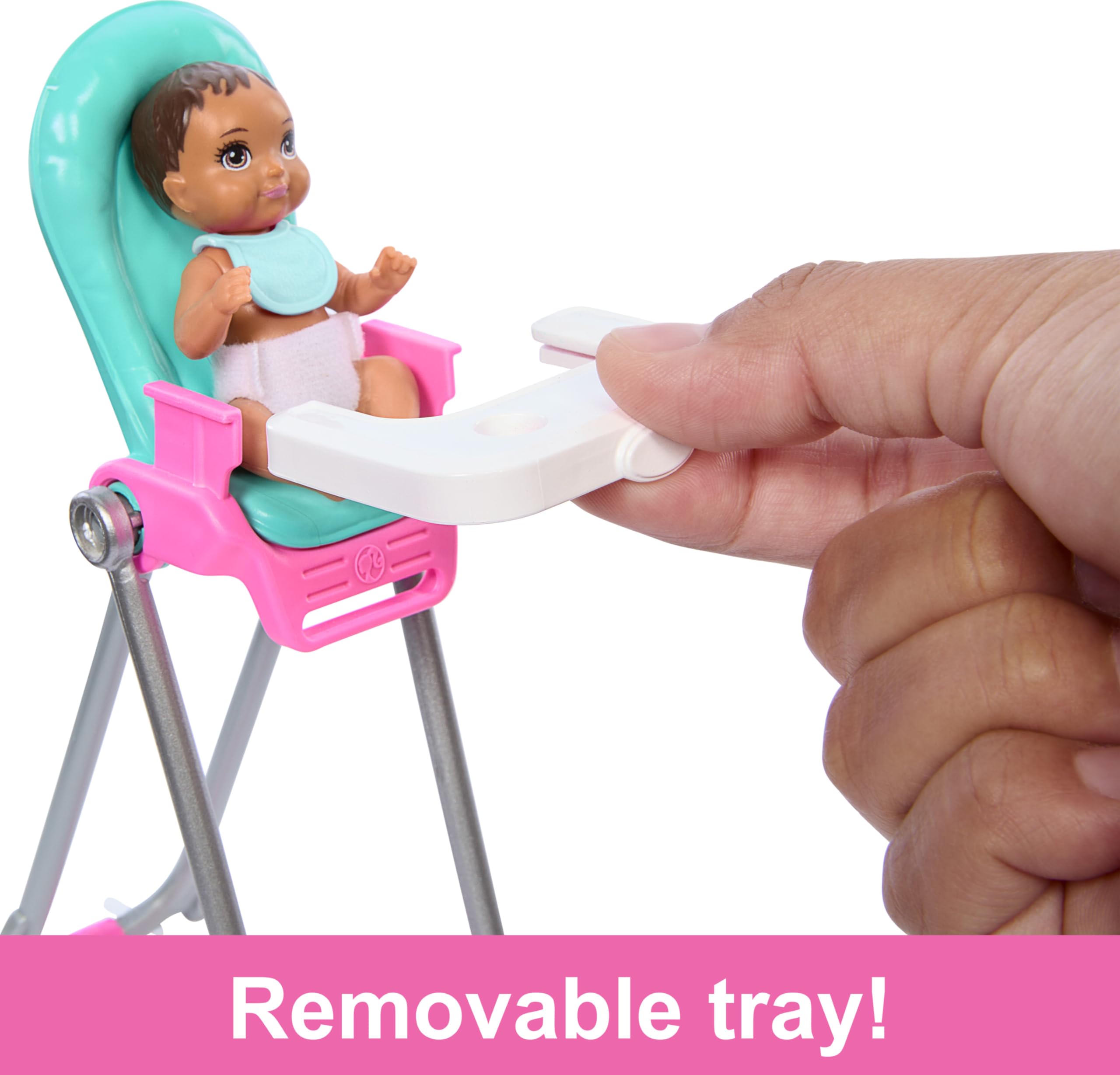 Barbie baby food plate and spoon for color-change feeding fun.