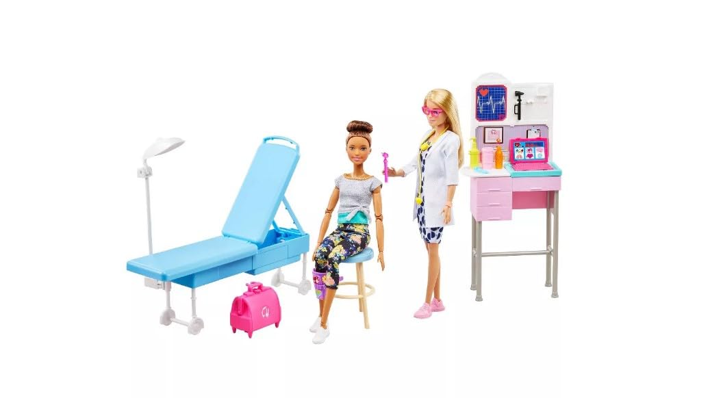 Barbie Medical Doctor Deluxe with stethoscope ready to check patients.