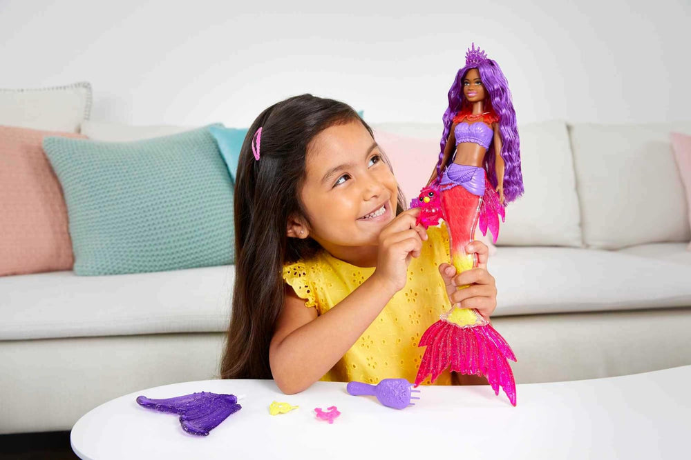 Barbie Mermaid Power Brooklyn with purple hair and ombre tail for magical play.