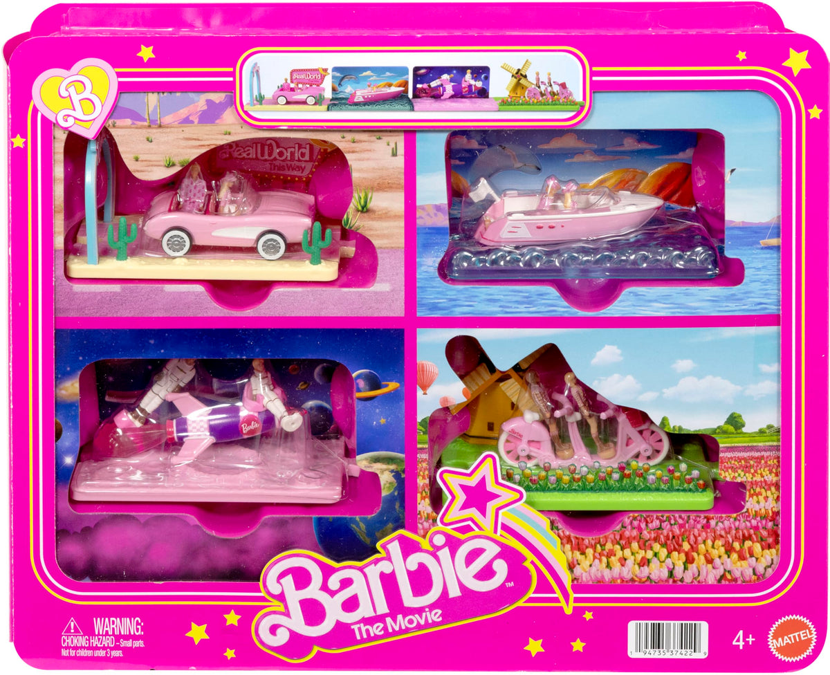 Barbie Mini BarbieLand pink convertible vehicle for imaginative play and display