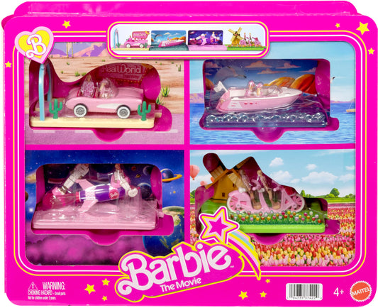Barbie Mini BarbieLand pink convertible vehicle for imaginative play and display