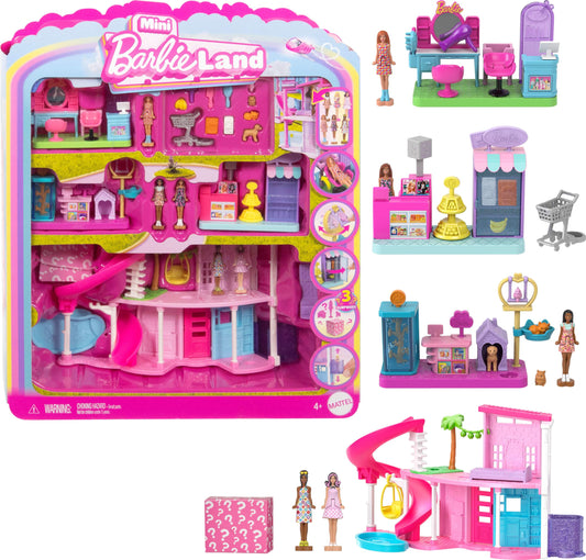 Barbie Mini Land DreamHouse featuring elevator and pool for imaginative play