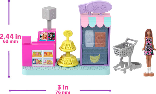 Barbie Mini Land DreamHouse with slide for action-filled scenes