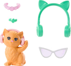 Barbie Mysteries kitten with headphones joins the adventure.