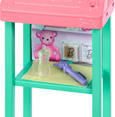 Overhead mobile stars add visual appeal during playtime.