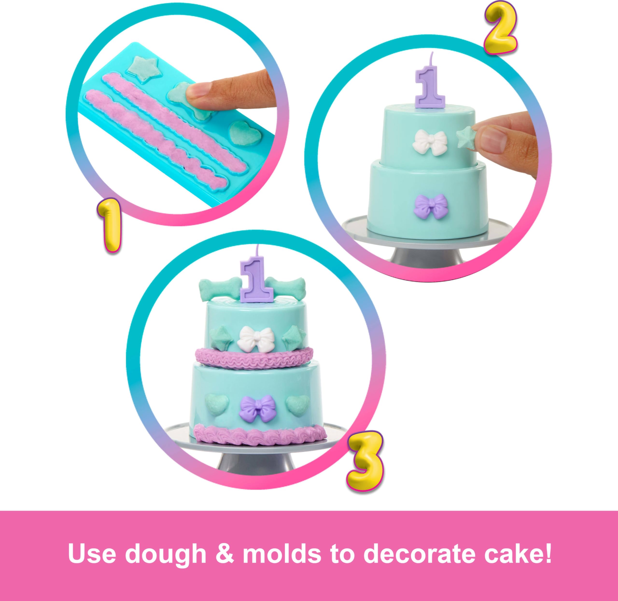 Barbie Party Unboxed dough mold tray and tools for decorating a cake