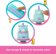 Barbie Party Unboxed dough mold tray and tools for decorating a cake