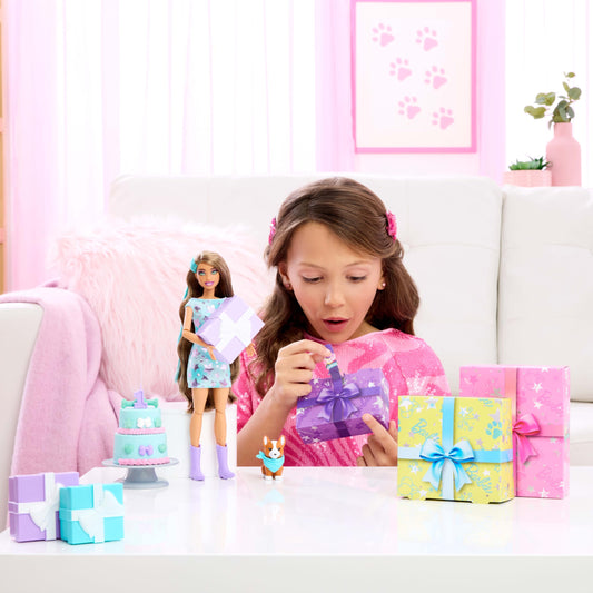 Barbie Party Stars doll with blue hair streaks inspires stylish dress-up