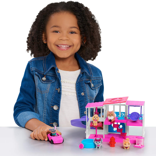 Barbie Pet Dreamhouse interior showing elevator for moving pets