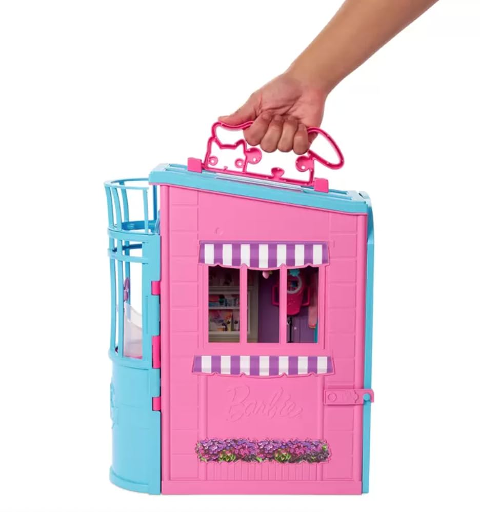 Barbie Pet Nursery accessories including bowls, leashes, and yarn balls for play