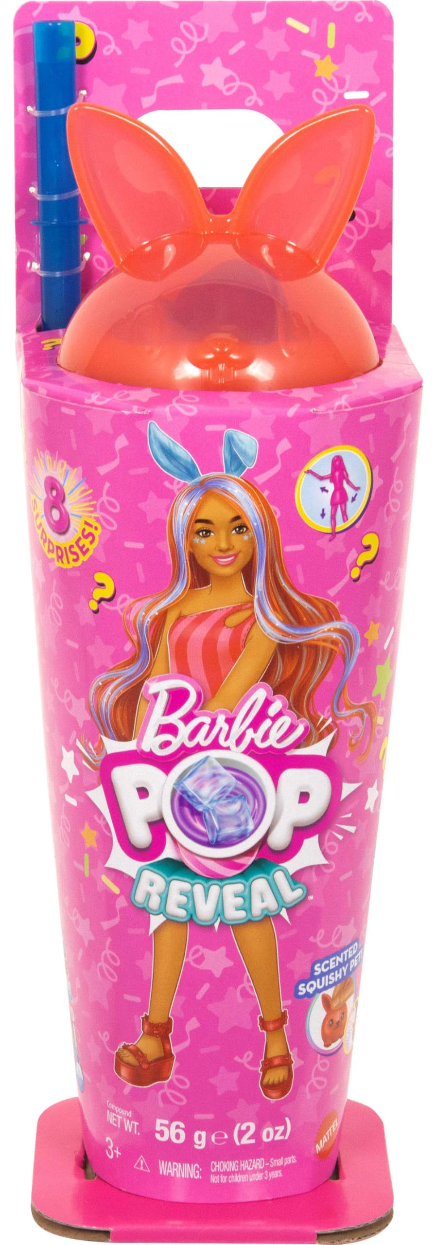 Barbie Pop Reveal animal-ear headband completes looks with playful flair.