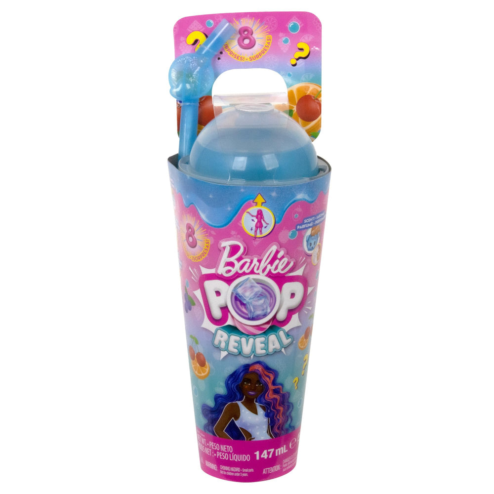 Barbie Pop Reveal mini-drink squishy inside ice cubes for surprise reveals.
