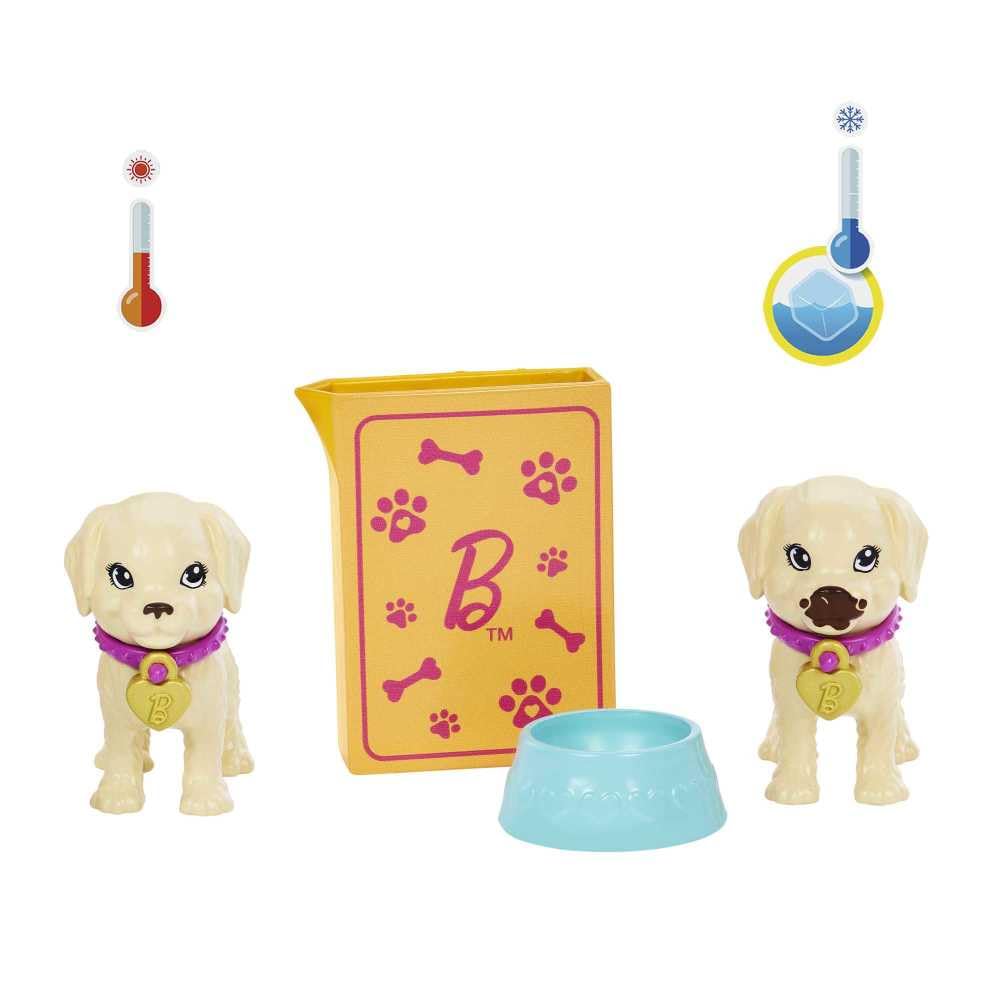 Barbie Pup Adoption adds mealtime, bed, and leash accessories.