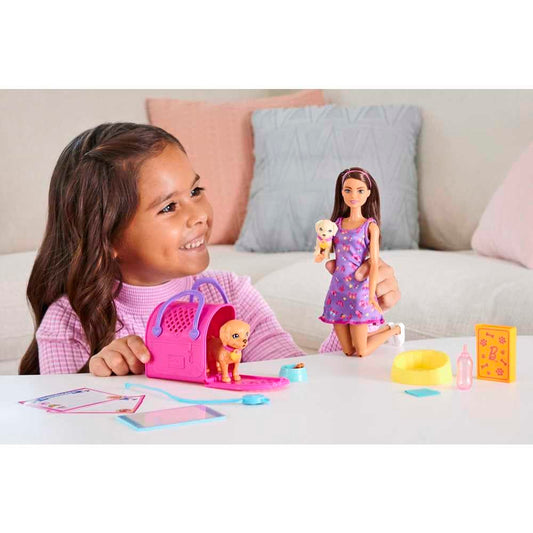 Barbie Pup Adoption color-change feature reveals mood during feeding.