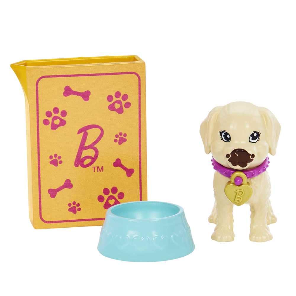 Barbie Pup Adoption pet carrier opens to transport pups.