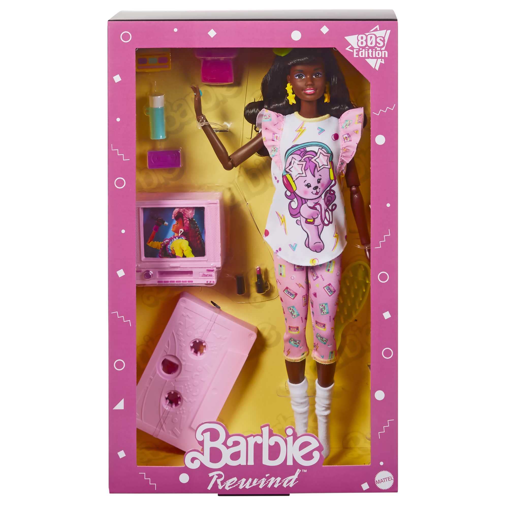 Barbie Rewind doll features bendable knees for versatile posing and shelf display