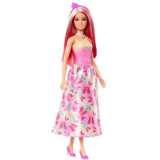 Barbie Royal Doll with pink and blonde fantasy hair for imaginative play.