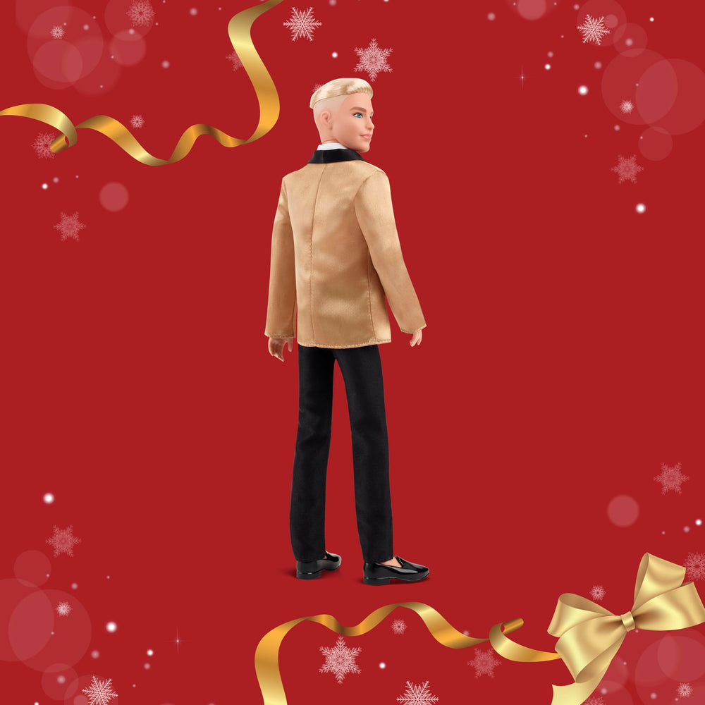 Barbie Signature 2025 Holiday Ken black pants and shoes completing the outfit