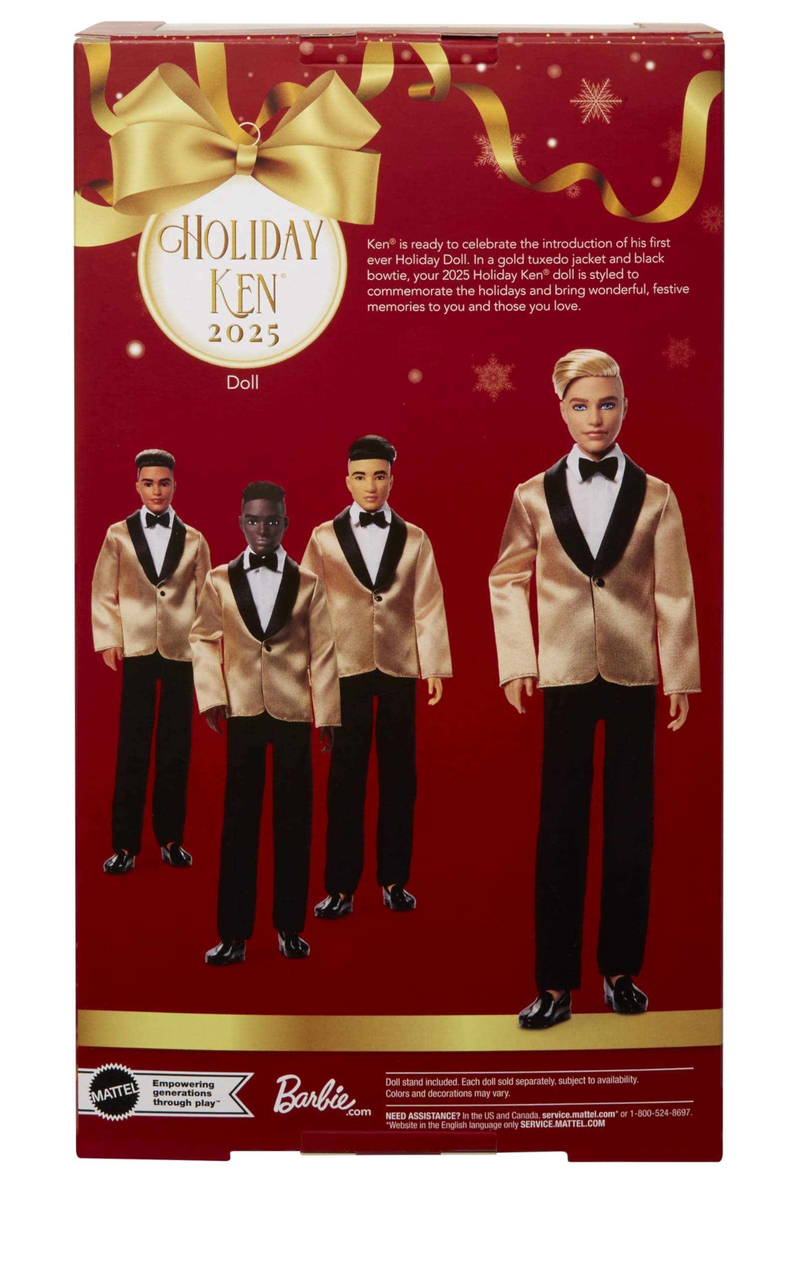 Barbie Signature 2025 Holiday Ken platinum blonde hair with iconic finish