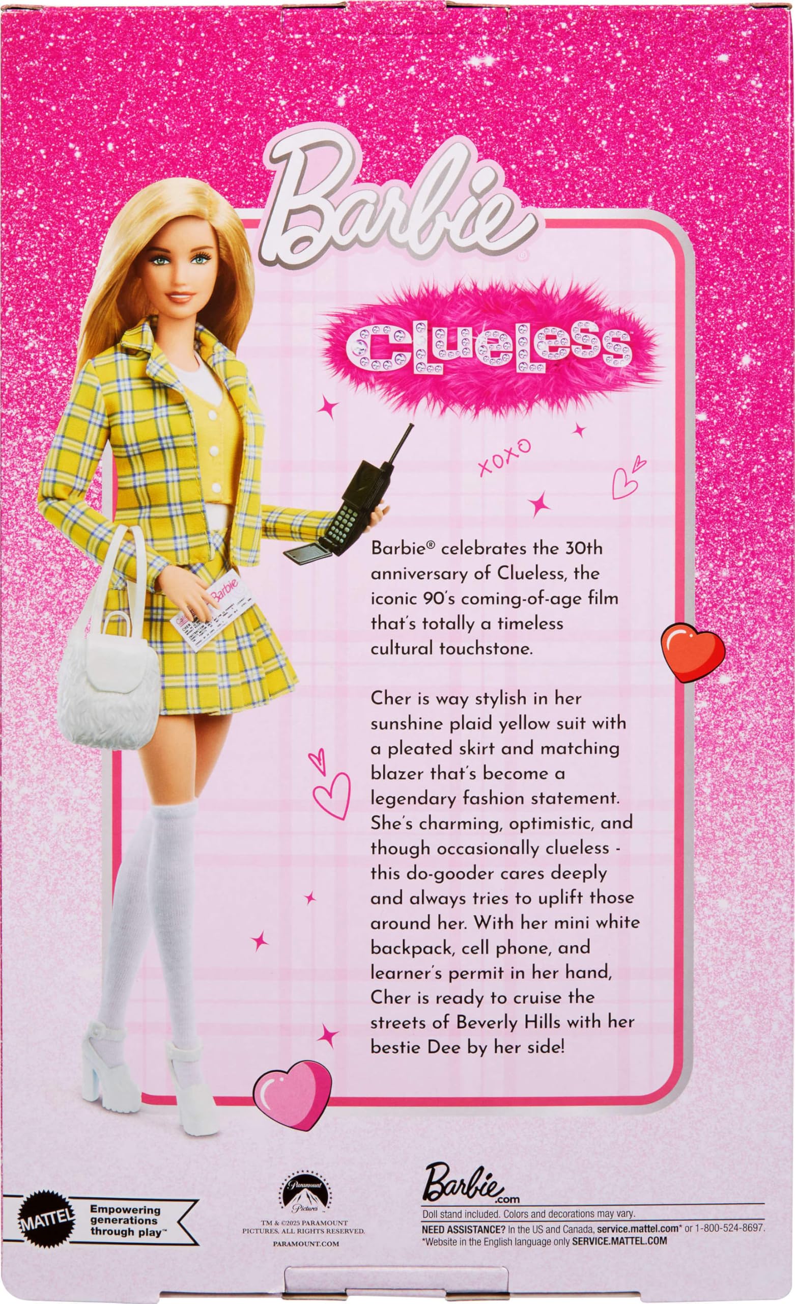 Dionne bestie doll from Barbie Signature, completes Clueless-inspired display.