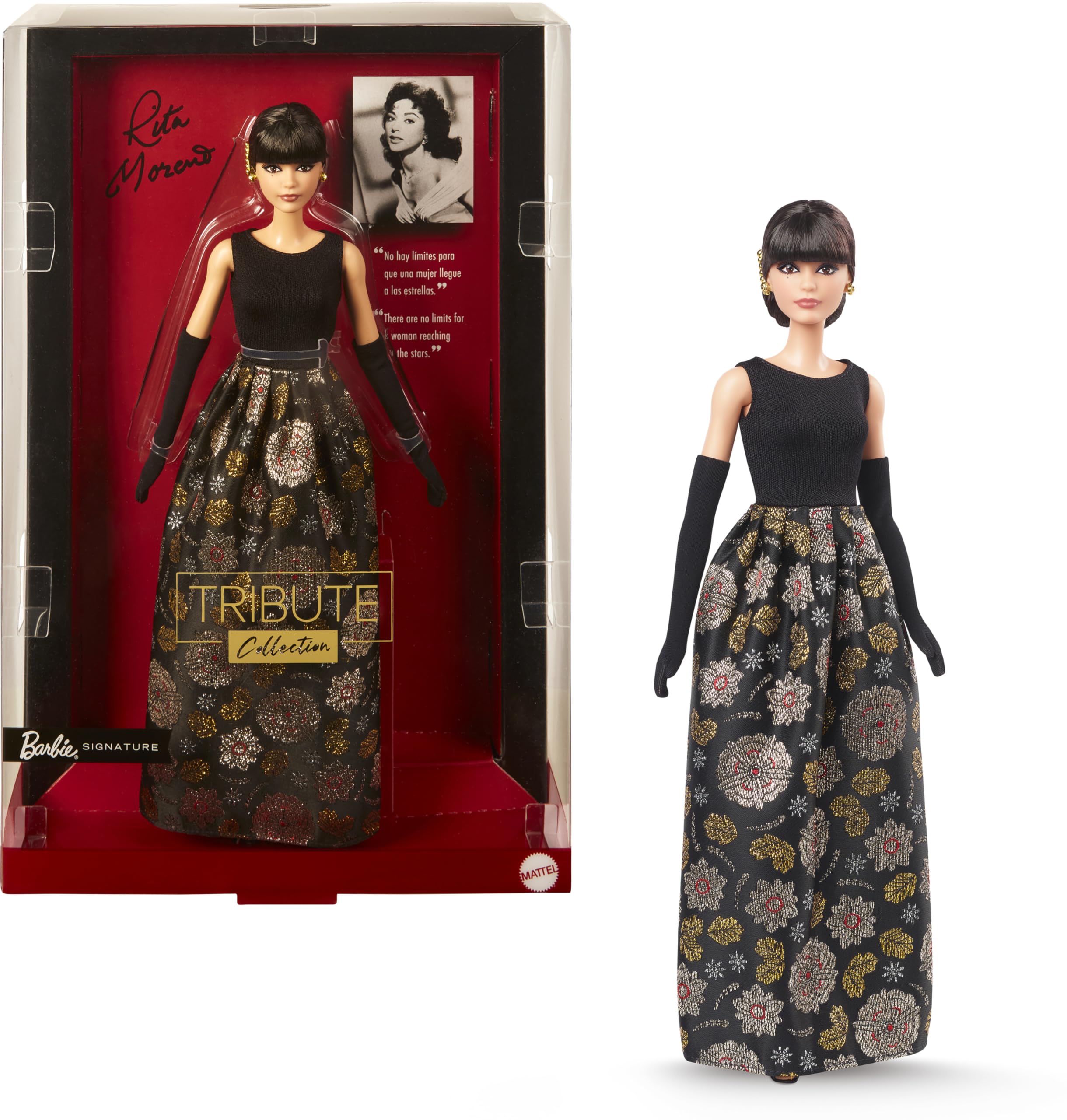 Barbie Rita Moreno doll packaging, ideal display piece for collectors.