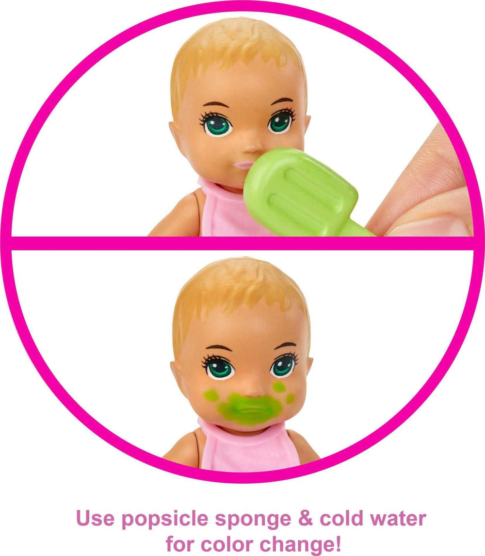 Barbie Skippers Inc whale-shaped tub enhances bath-time storytelling and imaginative care.