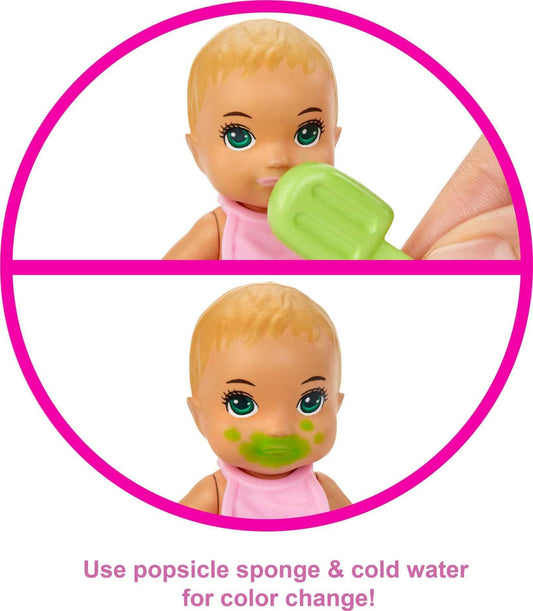 Barbie Skippers Inc whale-shaped tub enhances bath-time storytelling and imaginative care.