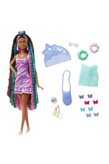 Barbie Totally Hair half top-knot styling adds volume to hairstyles.