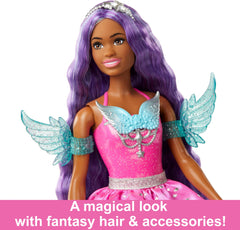 Barbie Touch of Magic Brooklyn winged neckline showcases ethereal design ideal for storytelling.