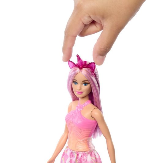 Barbie Unicorn Doll with sunset bodice and skirt for fashion storytelling