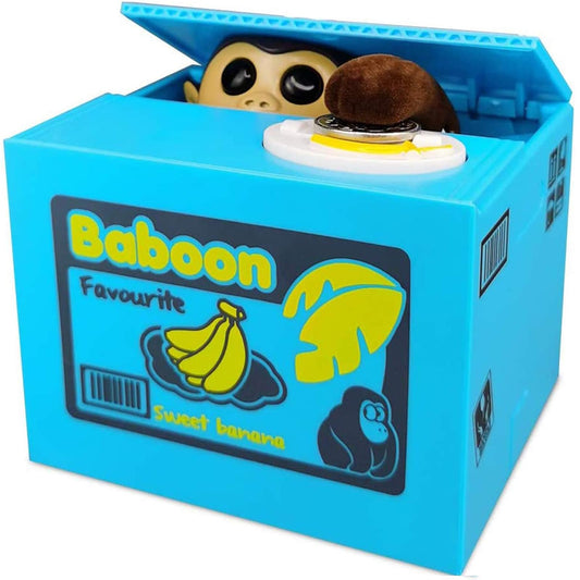 Barelove Monkey Piggy Bank front view encourages saving with a playful look