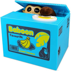 Barelove Monkey Piggy Bank front view encourages saving with a playful look