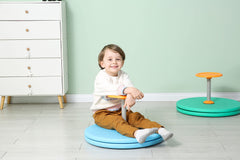 BARNEY KAITE BS Spinner-X blue shows durable plastic and metal construction