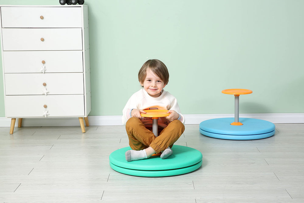 BARNEY KAITE BS Spinner-X indoor play in green promoting safe indoor activity.