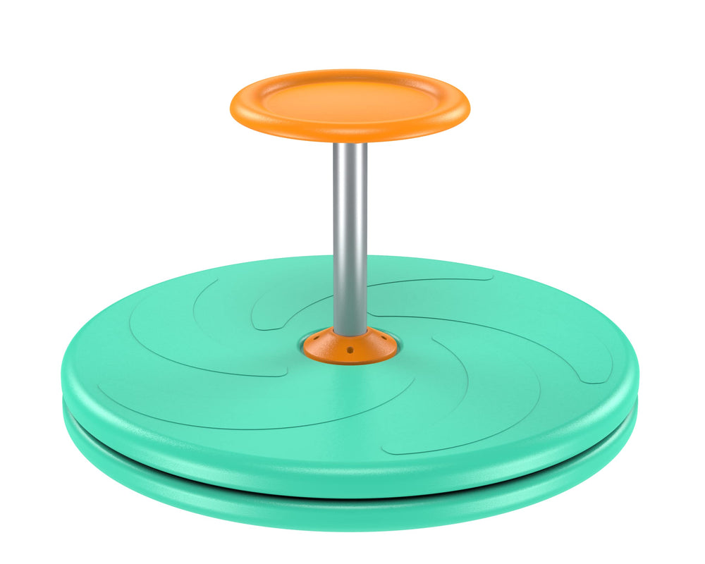 BARNEY KAITE BS Spinner-X seated spinner green for indoor active play.
