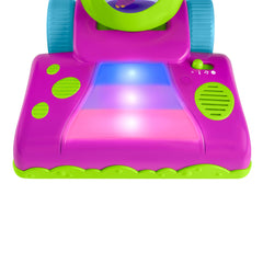 Barney’s World features 65+ songs and phrases to spark pretend-clean routines.