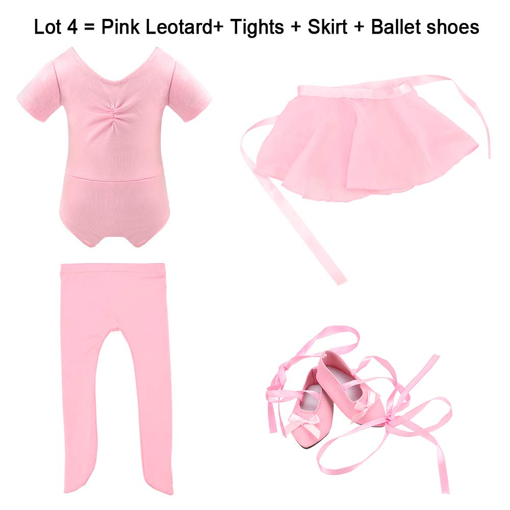 BARWA pink tights for 18-inch dolls, soft and comfortable for daily wear.